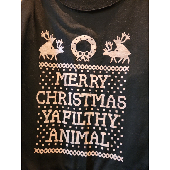 Merry Christmas Ya Filthy Animal Longsleeve Size Small - Picture 2 of 4